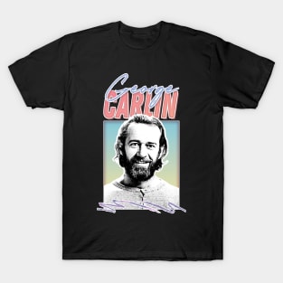 George Carlin / Retro Aesthetic Fan Art Design T-Shirt